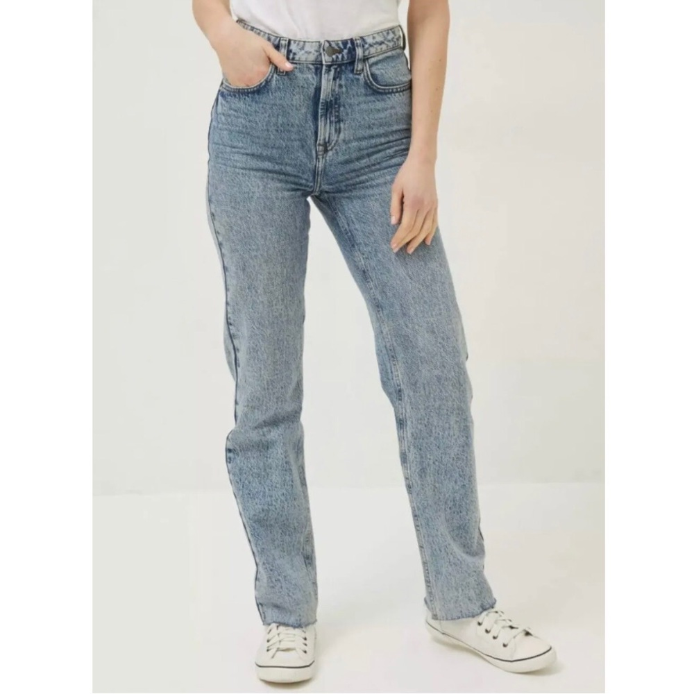 NWT FatFace Dalston straight jean acid wash size 16R Mom jeans